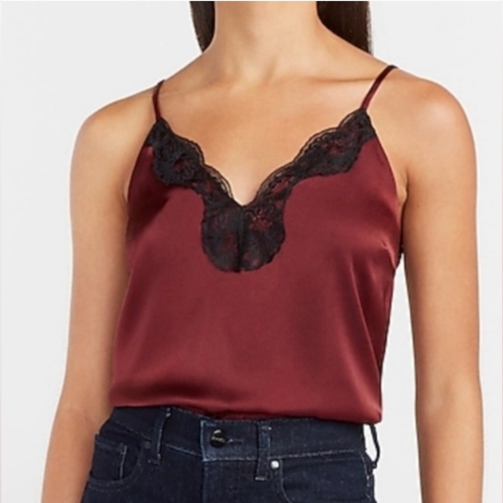 Express Satin Lace Trim Cami